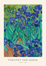 Van Gogh fioletowe irysy zielone tło impresjonizm Obraz na płótnie