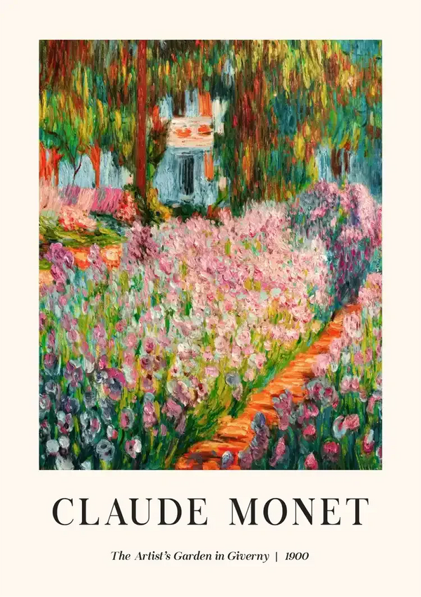 Claude Monet Tuin van de Kunstenaar in Giverny Kleurrijke Bloemen Schilderij