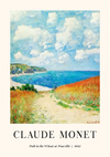Claude Monet Pad door het Tarweveld bij Pourville Kustlandschap Schilderij