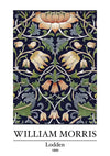 William Morris Lodden Detailliertes Blumenmuster Dunkler Hintergrund Gemälde