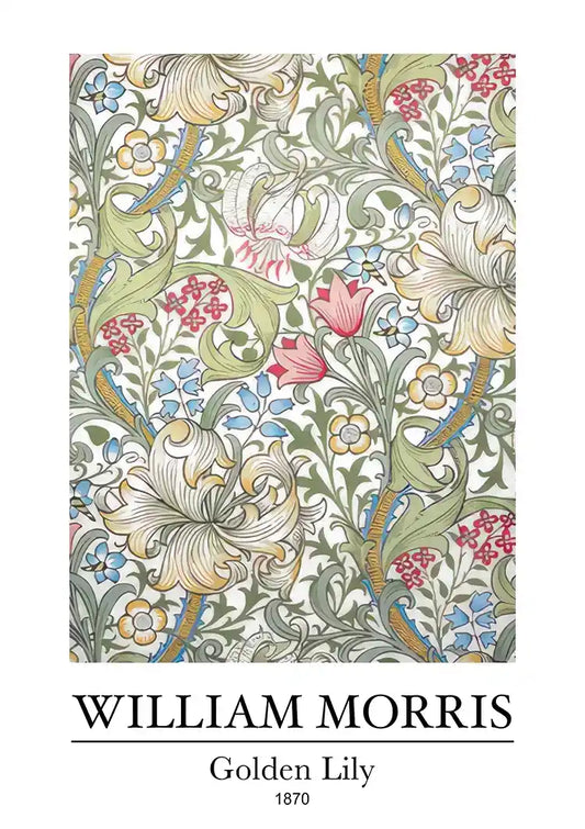 William Morris Golden Lily Gouden Lelies Bloemen Groen Klassiek Kunst Schilderij