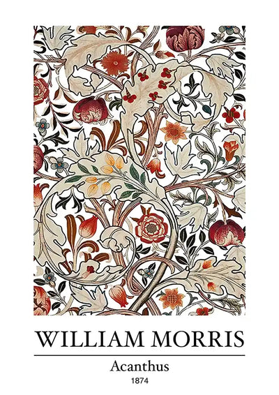 William Morris Acanthus Botanical Floral Pattern Classic Canvas Painting