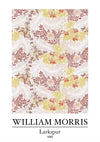 William Morris Larkspur Rode Roze Bloemen Patroon Schilderij