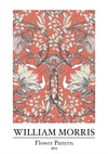 William Morris Blumenmuster Rot Grün Symmetrisches Gemälde