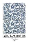 William Morris Venetian Blauw Wit Bloemenpatroon Schilderij