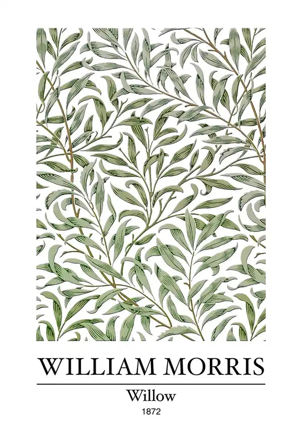 William Morris Willow Wilgentakken Groen Botanisch Klassiek Kunst Schilderij