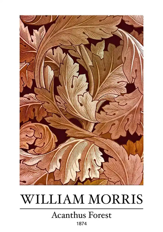 William Morris Akantus Wald Terrakotta Bernstein Warme Herbstblätter Gemälde