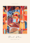 Klee Tempelgärten 1920 Geometrische Formen Orange Blau Terrakotta Gemälde