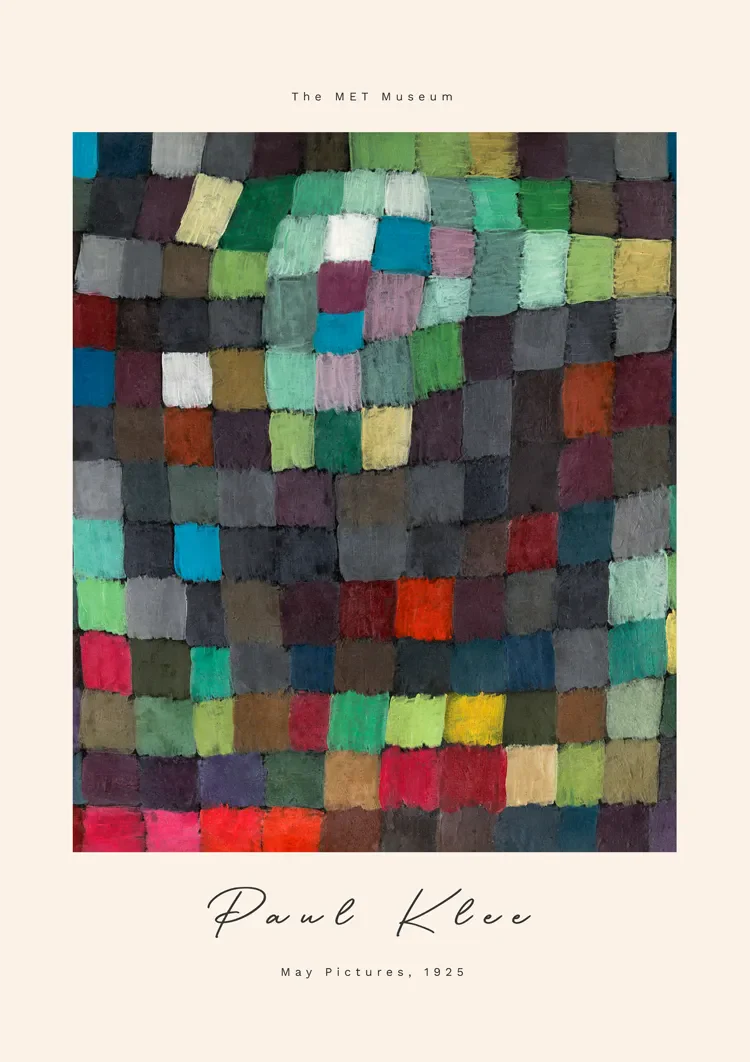 Farbenfrohes Raster Mosaik Paul Klee Mai Bilder Malerei