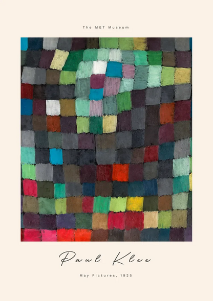 Farbenfrohes Raster Mosaik Paul Klee Mai Bilder Malerei