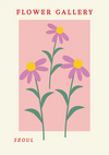 Gestileerde Bloemen Poster Seoul Flower Gallery Grafisch Schilderij