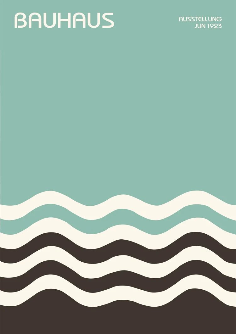 Bauhaus Golf Pattern Black White Mint Green Painting