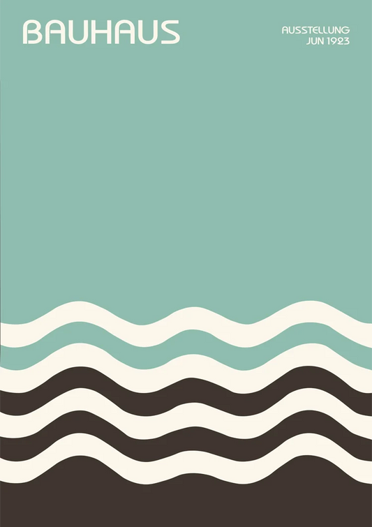 Bauhaus Golfmuster Schwarz Weiß Mintgrün Gemälde