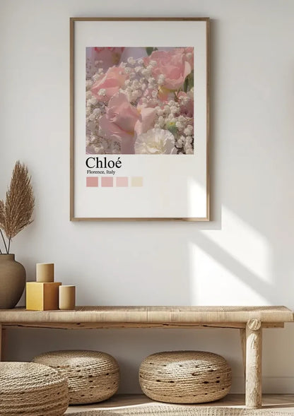 Chloé Florence Roze Rozen Bloemstuk Sereen Lente Fotografie Schilderij