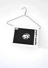 Czarno-biały wieszak na ubrania z magazynem Paper Mache Minimalistyczny obraz na płótnie