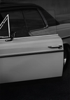 Vintage Klassisches Auto Schwarz-Weiß Seitenansicht Eleganz Gemälde