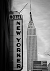 Empire State Building Hotel New Yorker New York Schwarz-Weiß-Fotografie Gemälde