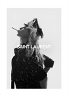 Saint Laurent Elegante Frauen Mode Schwarz-Weiß-Fotografie Gemälde