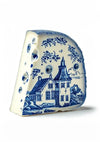 Delft Blue Cheese with Dutch House Illustration Painting