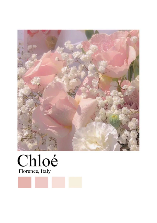 Chloé Florence Roze Rozen Bloemstuk Sereen Lente Fotografie Schilderij