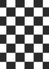 Schwarz-weißes Schachbrettmuster, klassisches, geometrisches Gemälde