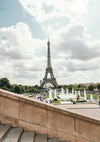 Eiffelturm vom Trocadéro Paris Brunnen Blauer Himmel Gemälde