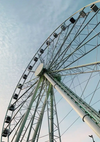 Riesenrad Untersicht Blauer Himmel Geometrisches Modernes Gemälde