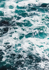 Schuimende Zee Wilde Golven Turquoise Oceaan Zeegezicht Schilderij