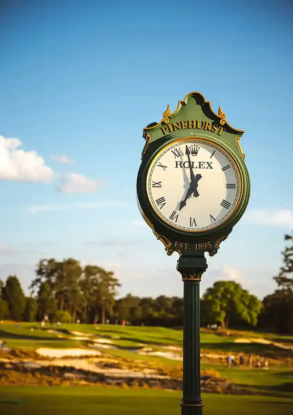 Rolex Outdoor Clock on Pillar in Green Park Painting