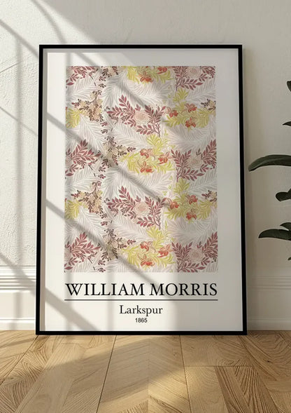 William Morris Lerchensporn Rosa Blumenmuster Gemälde