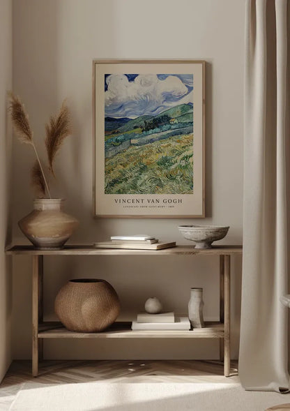 Landschap van Saint-Rémy Van Gogh Groene Heuvels Schilderij