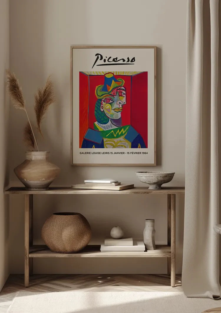 Picasso Galerie Louise Leiris Tentoonstelling Poster Kleurrijk Kubistisch Schilderij