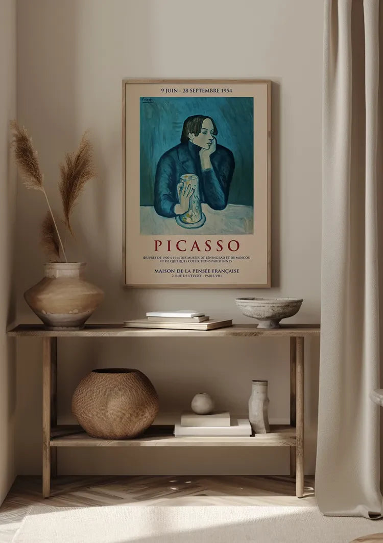 Picasso Salon de la Pensée Française 1954 Tentoonstellingsposter Blauw Schilderij