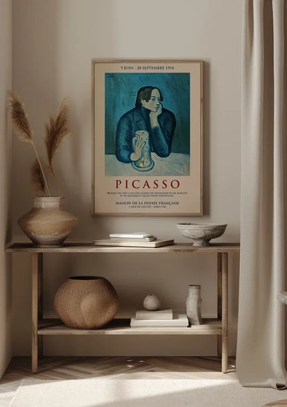Picasso Salon de la Pensée Française 1954 Tentoonstellingsposter Blauw Schilderij