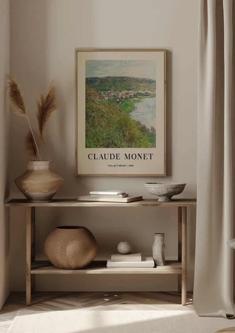 Claude Monet Uitzicht op Vétheuil Impressionistisch Schilderij