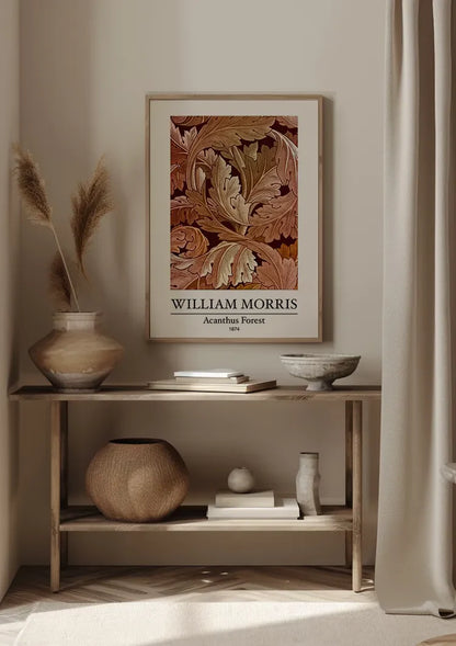 William Morris Akantus Wald Terrakotta Bernstein Warme Herbstblätter Gemälde