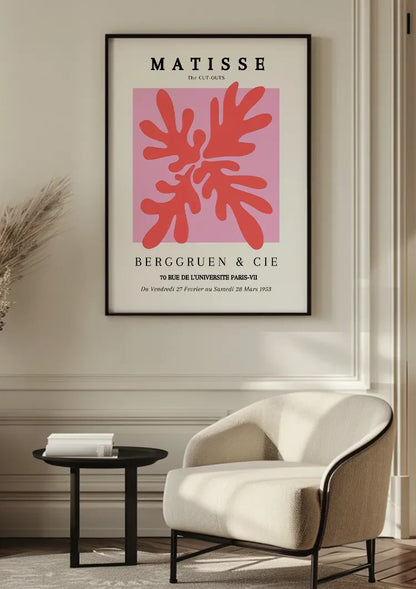 Matisse The Cut Outs 1953 Berggruen Ausstellungsplakat Rosa Abstraktes Gemälde