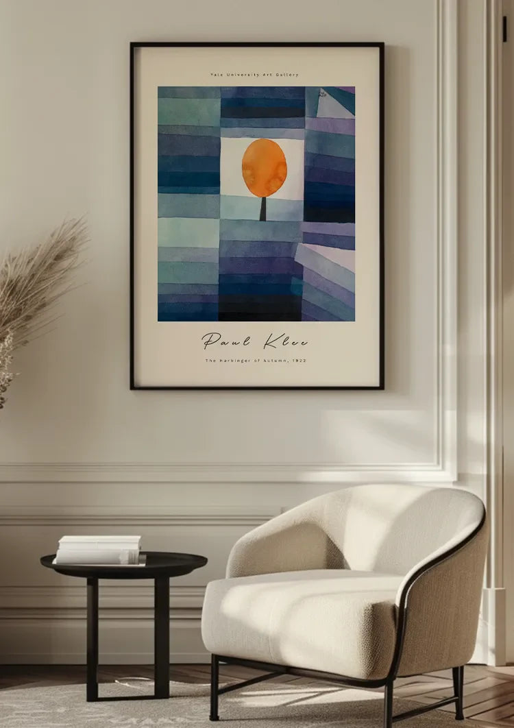 Paul Klee Voorbode van de Herfst Oranje Boom Blauw 1922 Schilderij