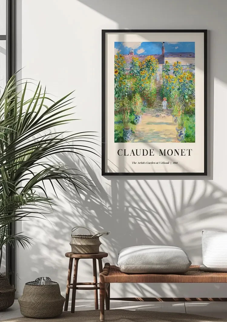 Claude Monet De Tuin van de Kunstenaar in Vétheuil Impressionistisch Schilderij