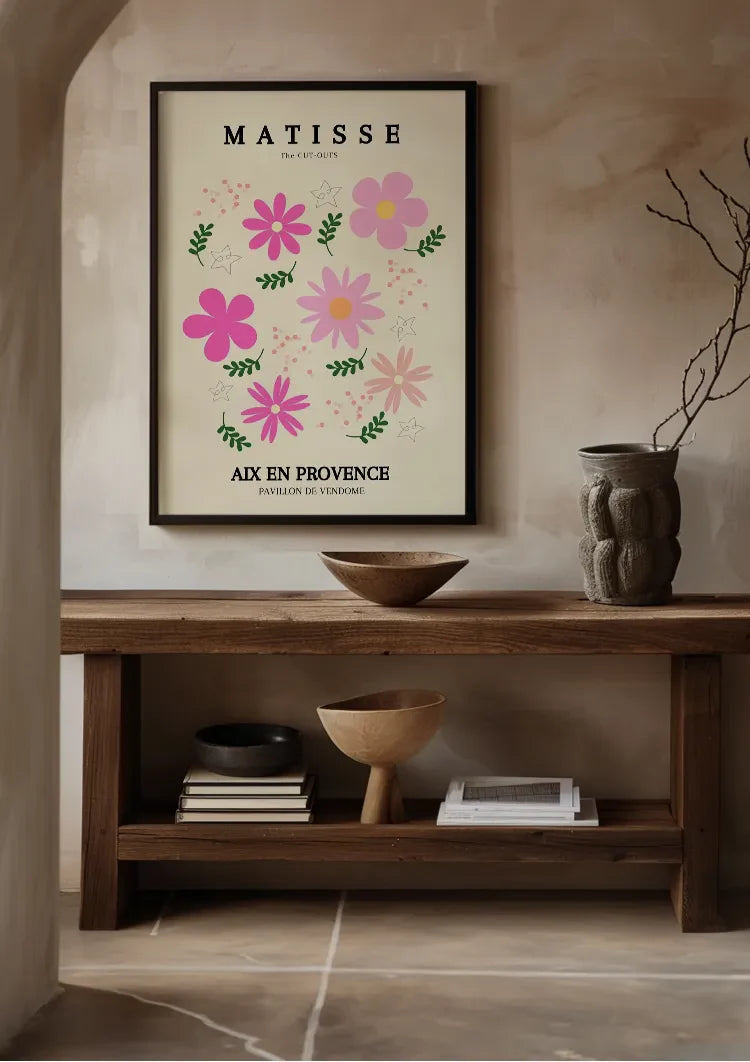 Matisse Pavillon de Vendôme Aix en Provence Flowers Poster Pink Painting