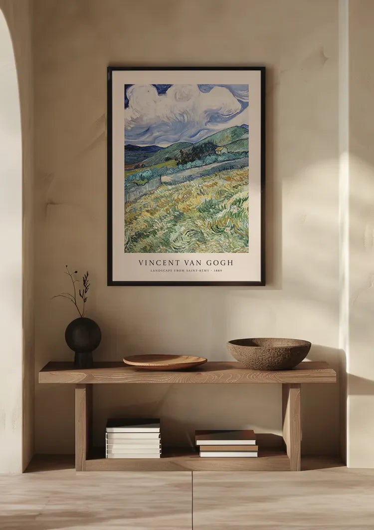 Landschap van Saint-Rémy Van Gogh Groene Heuvels Schilderij