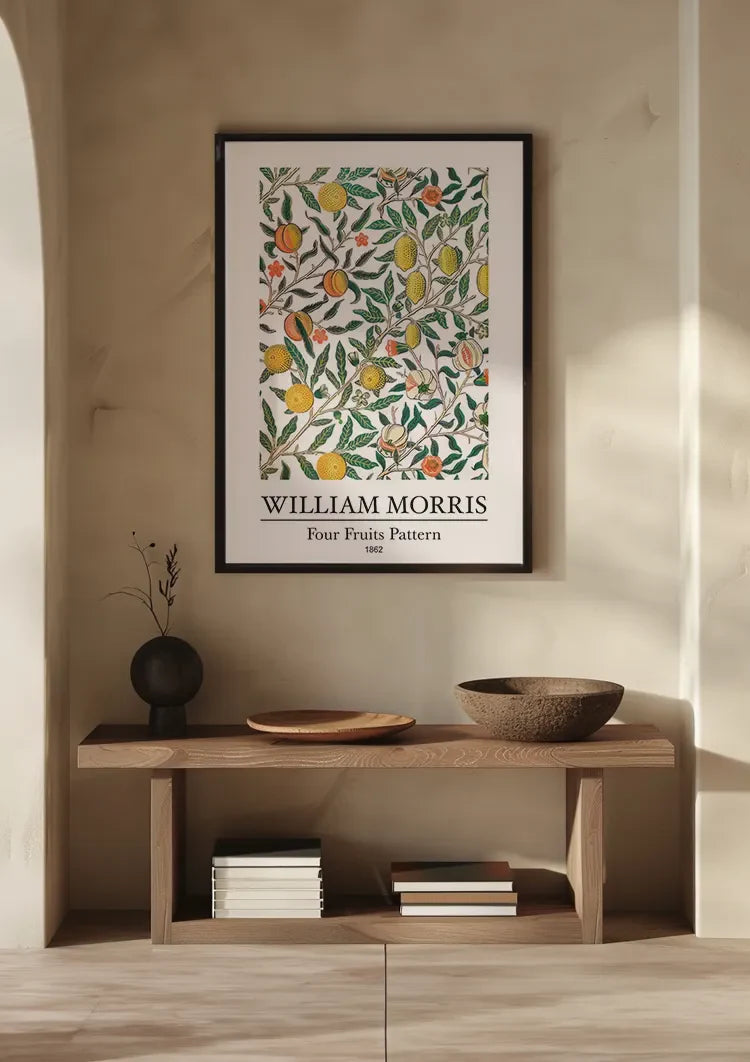 William Morris Four Fruits Botanical Fruit Pattern Painting
