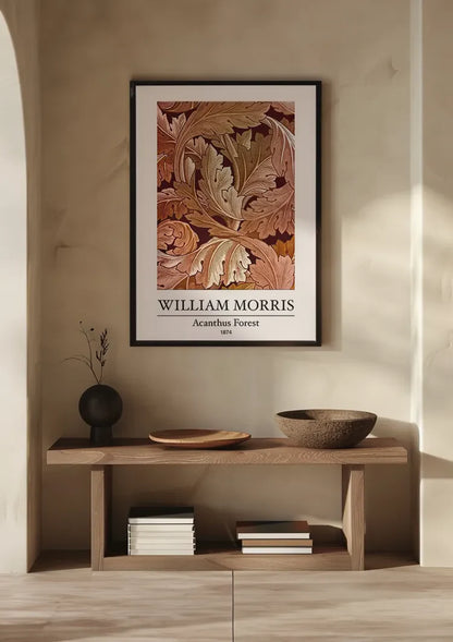William Morris Akantus Wald Terrakotta Bernstein Warme Herbstblätter Gemälde