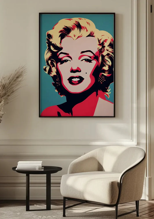 Marilyn Monroe Pop Art Kleurrijk Portret Canvas Schilderij