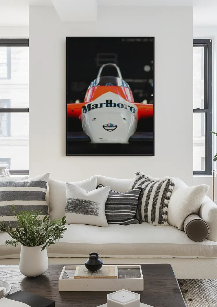 Alfa Romeo Formule 1 Marlboro Livery Vintage Racewagen Schilderij