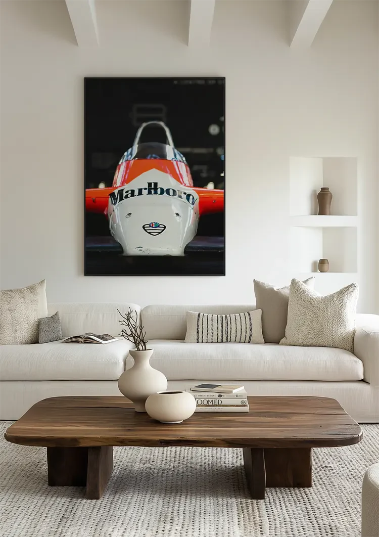 Alfa Romeo Formule 1 Marlboro Livery Vintage Racewagen Schilderij