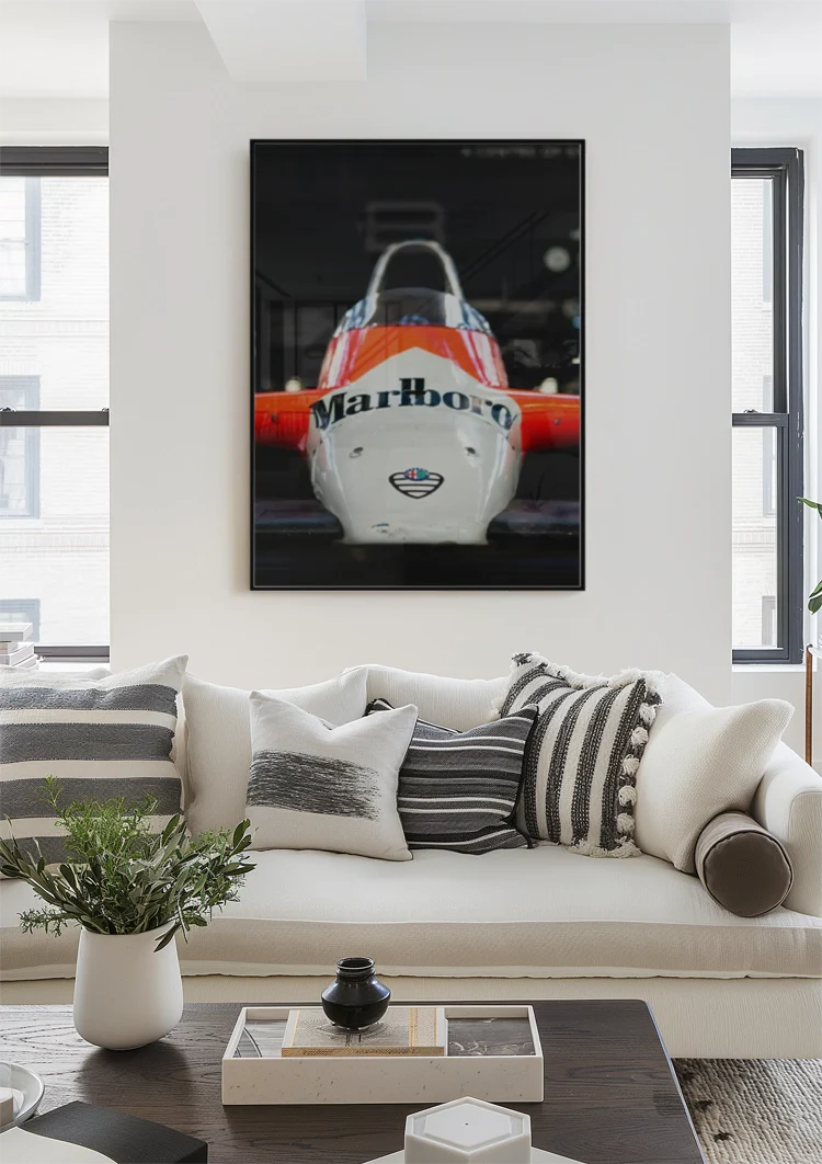Alfa Romeo Formule 1 Marlboro Livery Vintage Racewagen Schilderij