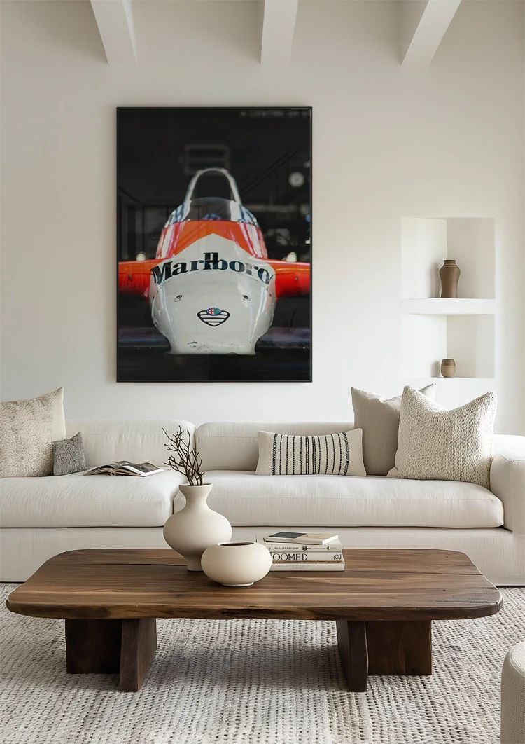 Alfa Romeo Formule 1 Marlboro Livery Vintage Racewagen Schilderij
