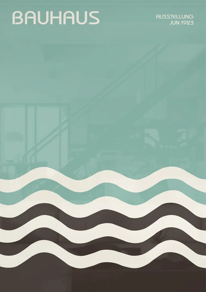 Bauhaus Golf Pattern Black White Mint Green Painting