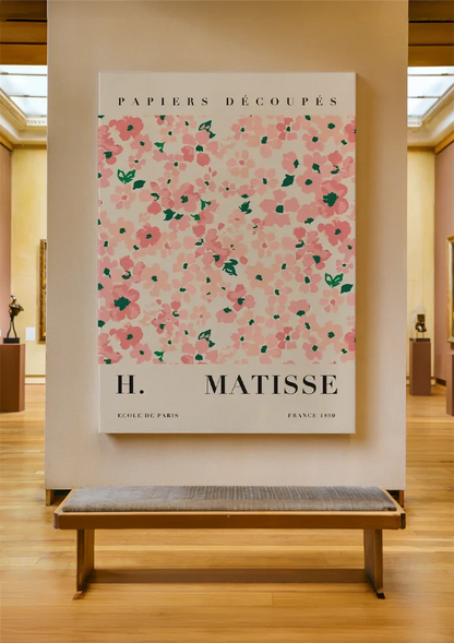 Matisse Papiers Découpés Rosa Blumen Grüne Blätter Gemälde